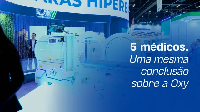 Capa do vídeo com a chamada Cinco médicos, uma mesma conclusão sobre a Oxy, sobre a fotografia de uma câmara